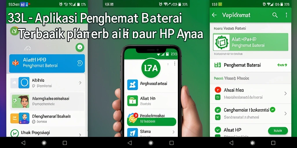 Tampilan antarmuka aplikasi Penghemat Baterai 33L yang user-friendly.