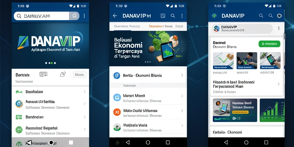 Antarmuka pengguna aplikasi DANAVIP yang intuitif dan informatif.