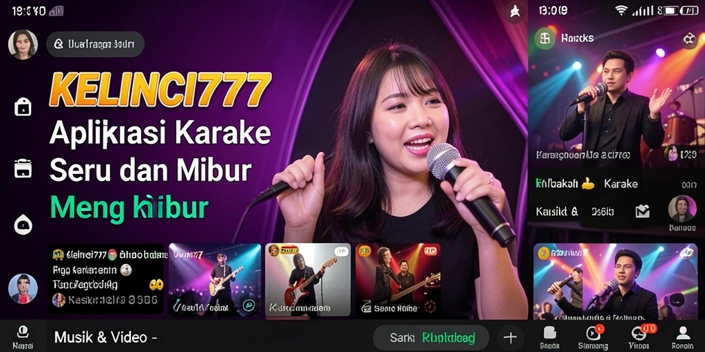 Antarmuka KELINCI777 yang menarik dengan banyak pilihan lagu karaoke.