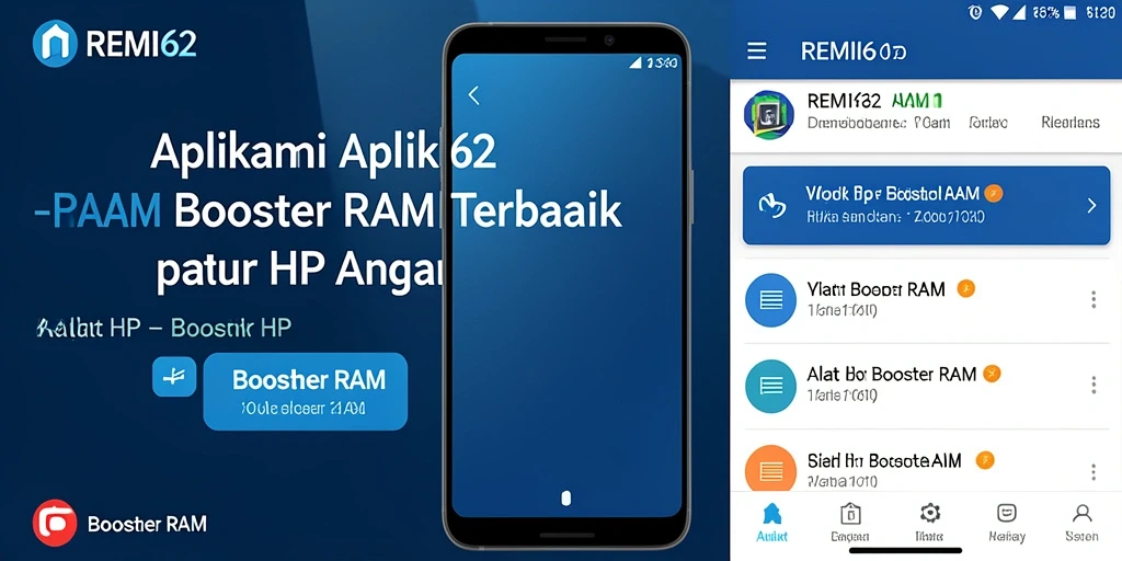 Antarmuka pengguna REMI62 yang sederhana dan efektif untuk Booster RAM.