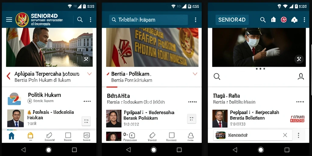 Tampilan antarmuka aplikasi SENIOR4D yang modern dan informatif.